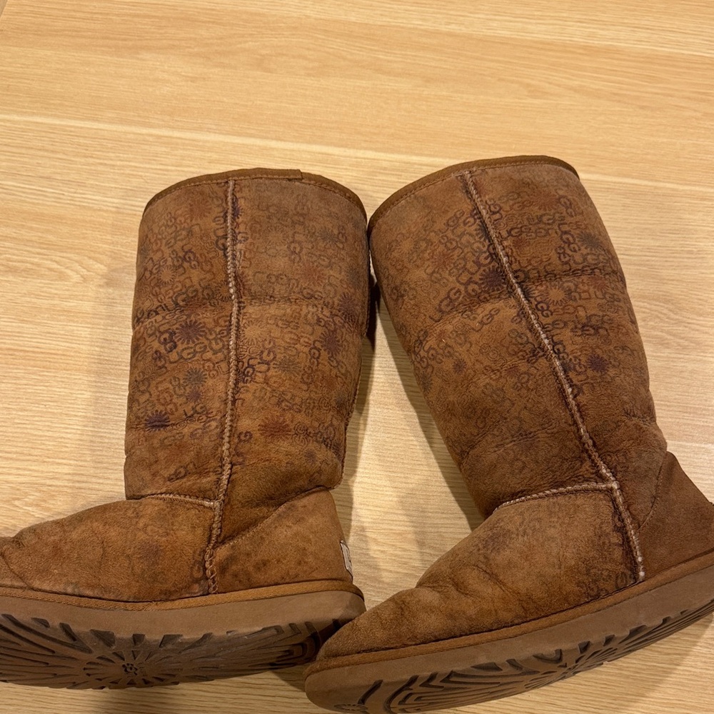 UGG Brown Shearling-Lined Winter Boots - Picture 3 of 11